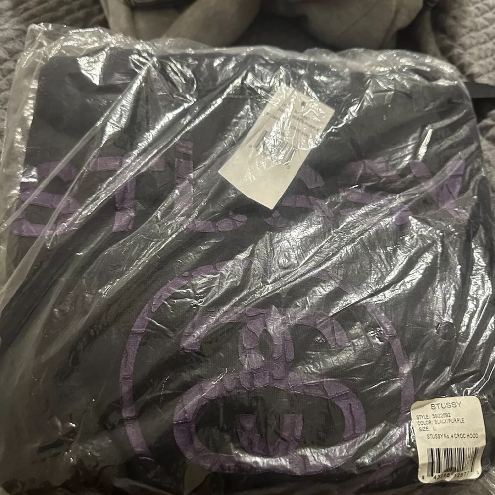 RARE STUSSY PURPLE CROC HOODIE